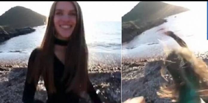Πετάει την κοπέλα του στα βράχια χωρίς κανένα λόγο και τη βιντεοσκοπεί (βίντεο)